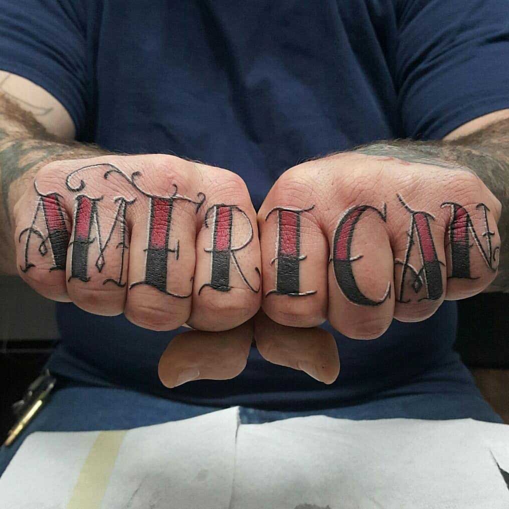 tattoo on fingers American